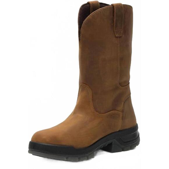 NEW WOLVERINE men\'s ramparts carbonmax wellington boot in dark brown